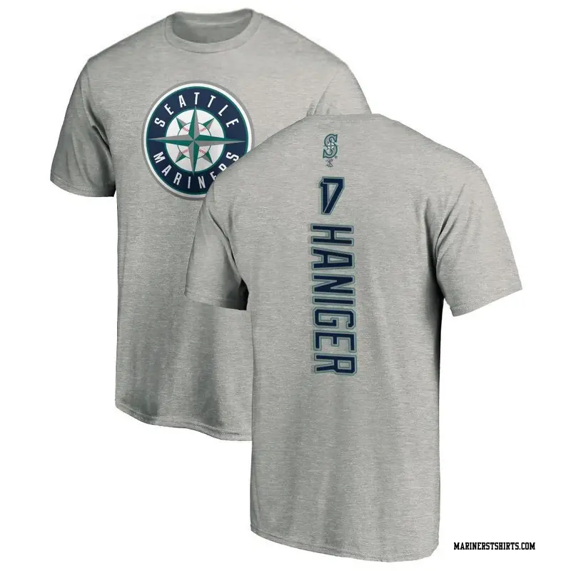 Men's Seattle Mariners ＃17 Mitch Haniger Ash Backer T-Shirt