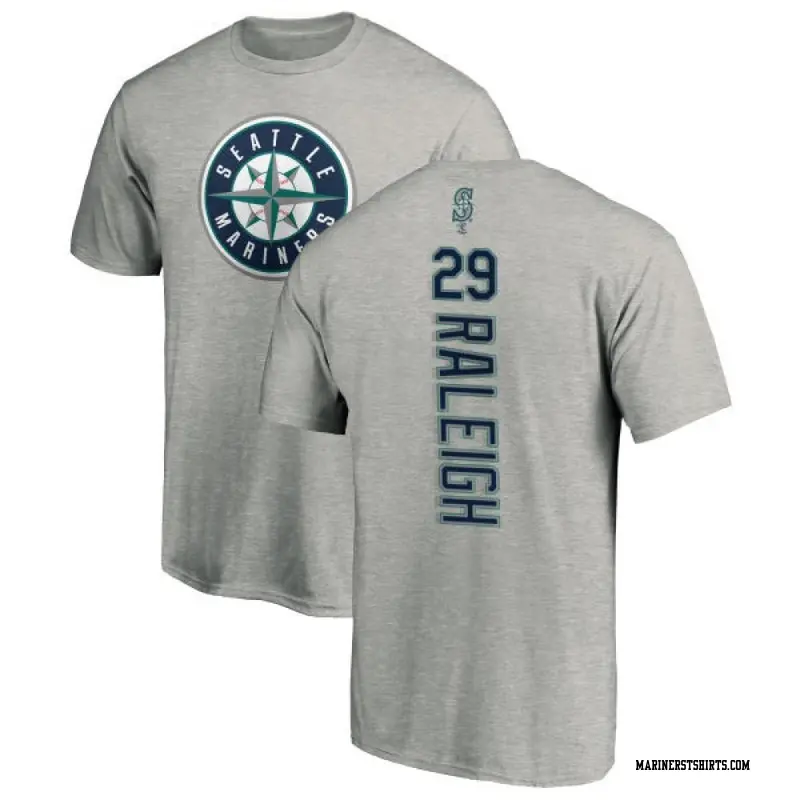 Men's Seattle Mariners ＃29 Cal Raleigh Ash Backer T-Shirt