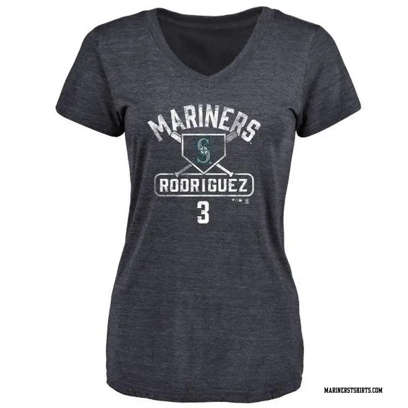 Women's Seattle Mariners ＃3 Alex Rodriguez Navy Branded Base Runner T-Shirt