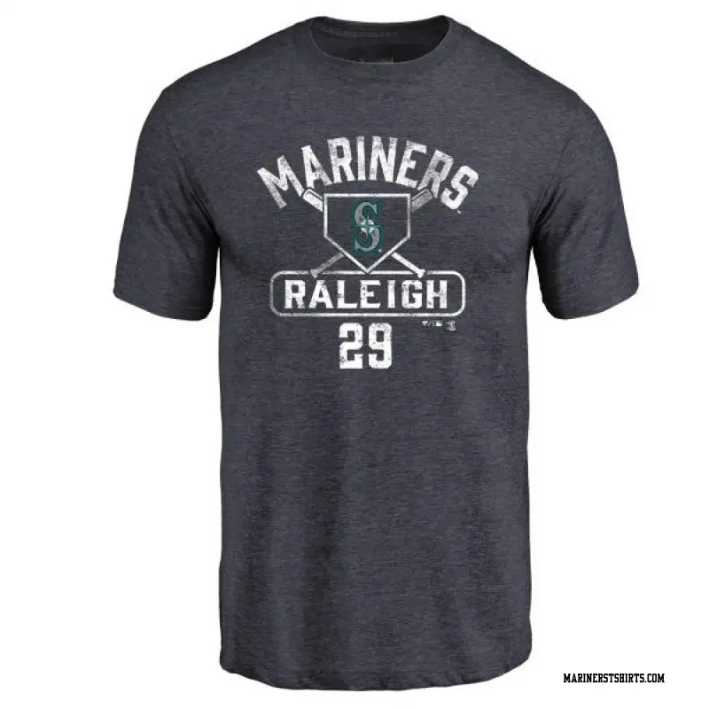 Youth Seattle Mariners ＃29 Cal Raleigh Navy Branded Base Runner T-Shirt