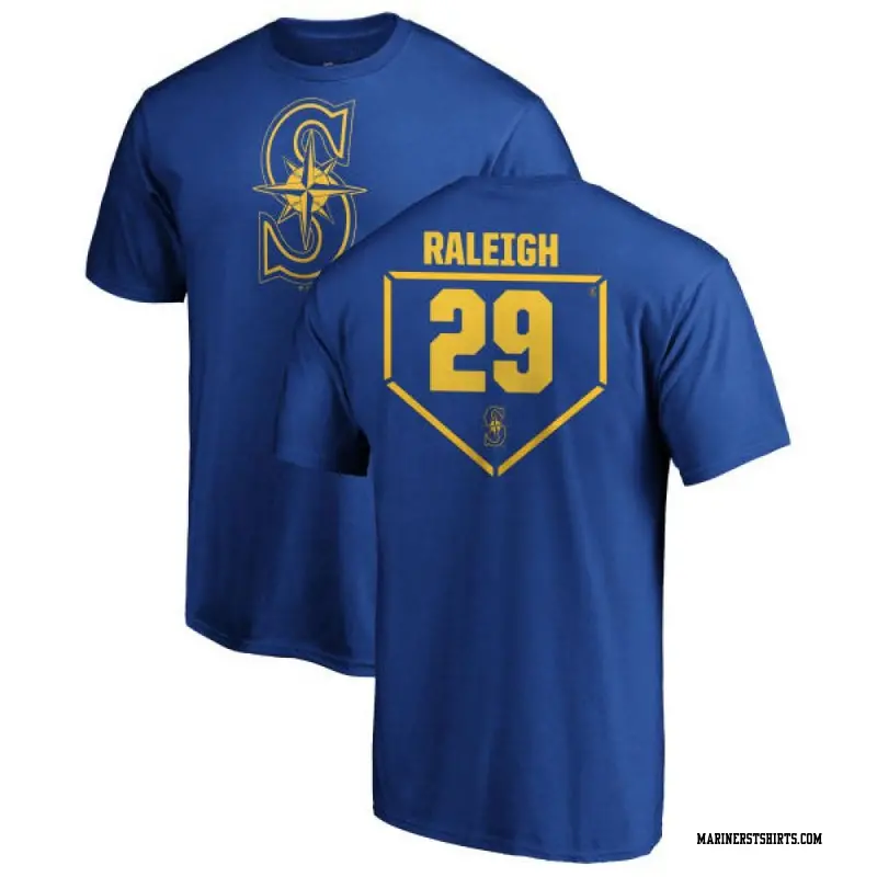 Youth Seattle Mariners ＃29 Cal Raleigh Royal Branded RBI T-Shirt