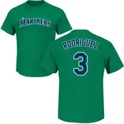 Youth Seattle Mariners ＃3 Alex Rodriguez Green Roster Name & Number T-Shirt